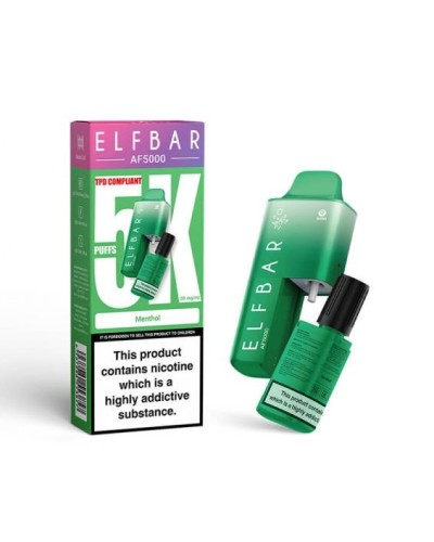 Menthol - Elfbar AF5000 Rechargable Pod | 3 for £30