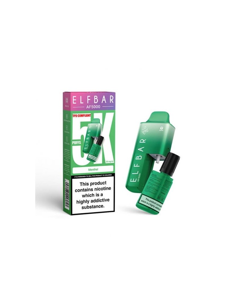 Menthol - Elfbar AF5000 Rechargable Pod | 3 for £30