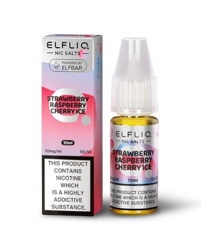 Strawberry Raspberry Cherry Ice Elfliq Nic Salt 10ml | 4 for £12