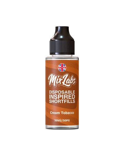 Cream Tobacco Mix Labs Shortfill 100ml | Buy 2 get 3rd for £3