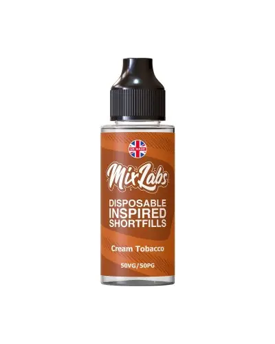 Cream Tobacco Mix Labs Shortfill 100ml | Buy 2 get 3rd for £3