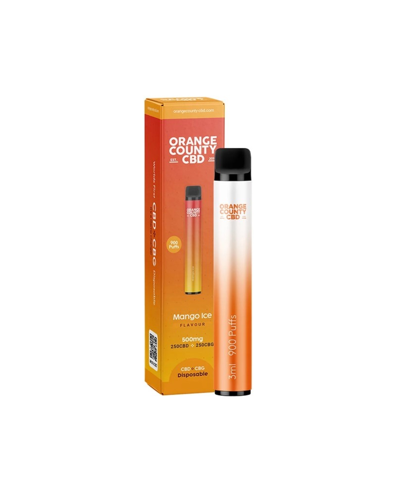 Mango Ice 2ml CBD/CBG - (500mg) Disposable by Orange County CBD