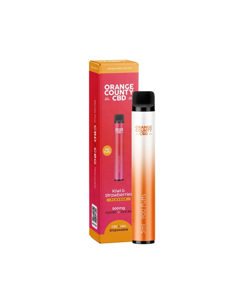 Kiwi & Strawberries 2ml CBD/CBG - (500mg) Disposable by Orange County CBD