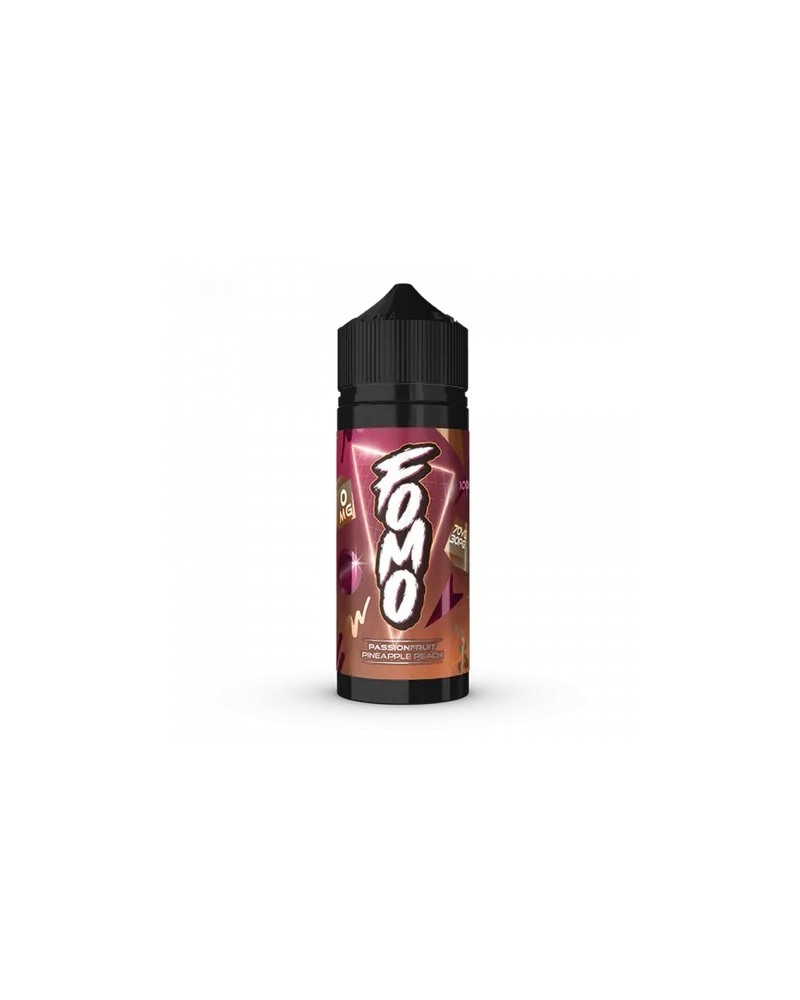 Fomo Passionfruit pineapple peach 100ml 70/30 eliquid.