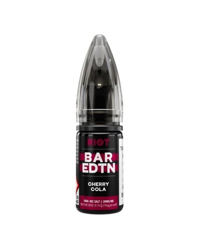 Cherry Cola Riot Bar Edtn 10ml Nic Salt 10mg +20mg